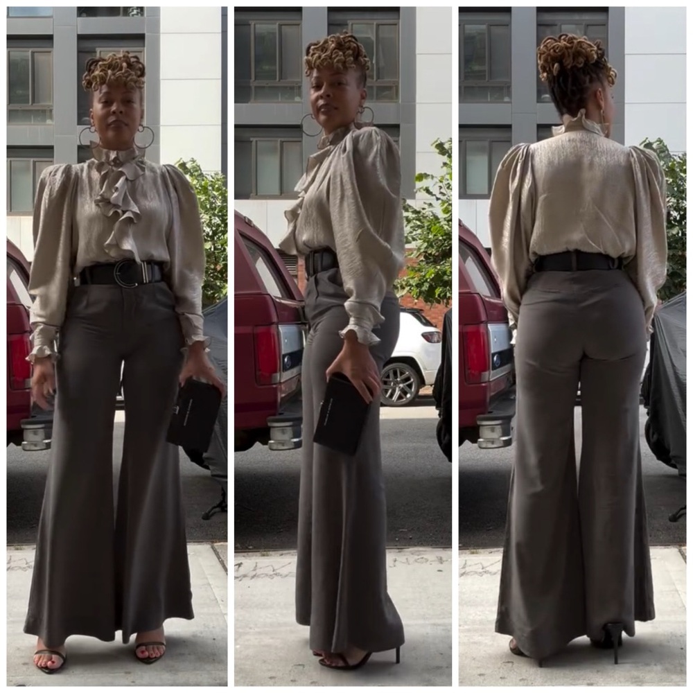 ANTHROPOLIE SILK TROUSERS - Picture 1 of 9
